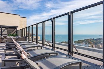 Rooftop lounge chairs